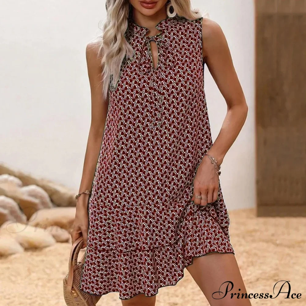 Women's Bodycon 2024 Fashion Flowers Printed Mini Shorts Summer Waist Short Sleeve Dress - Image 2