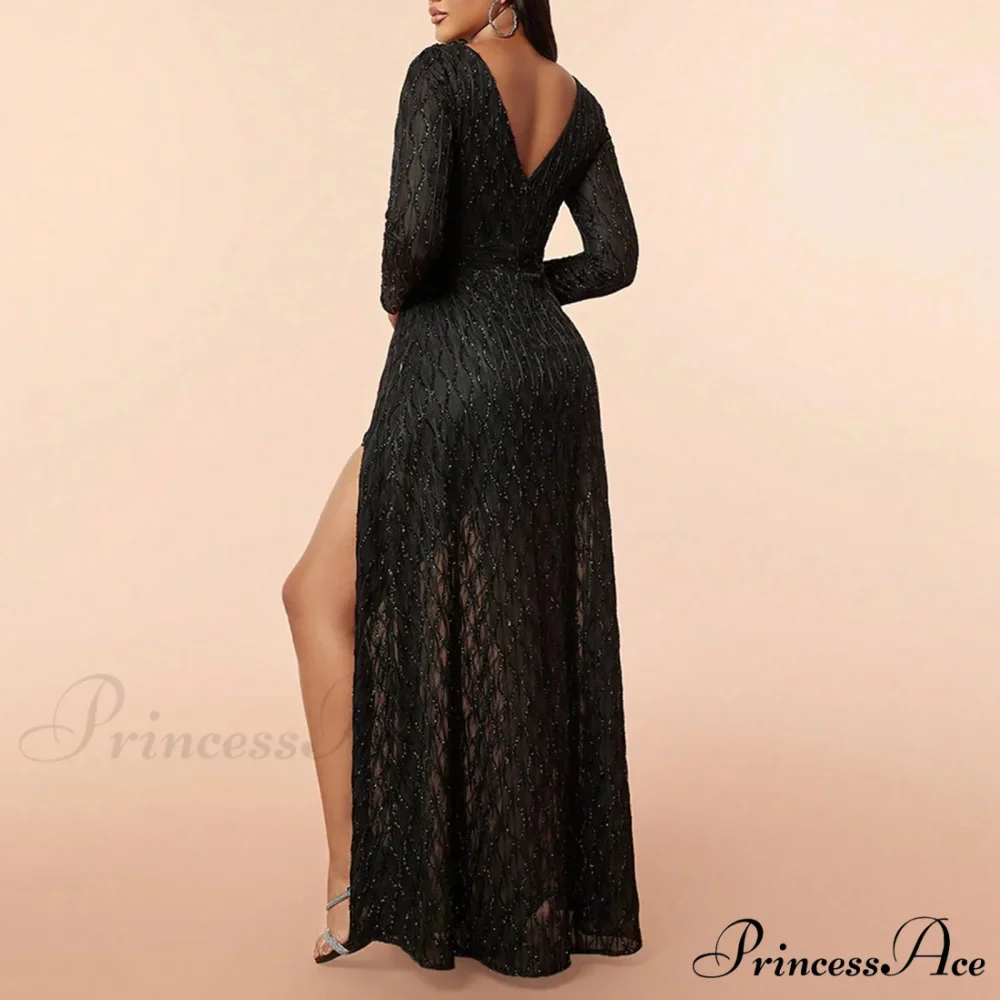 Summer Elegant Embroidered Sleeveless V-Neck Slim Wedding Bridesmaid Long Maxi Dress - Image 2