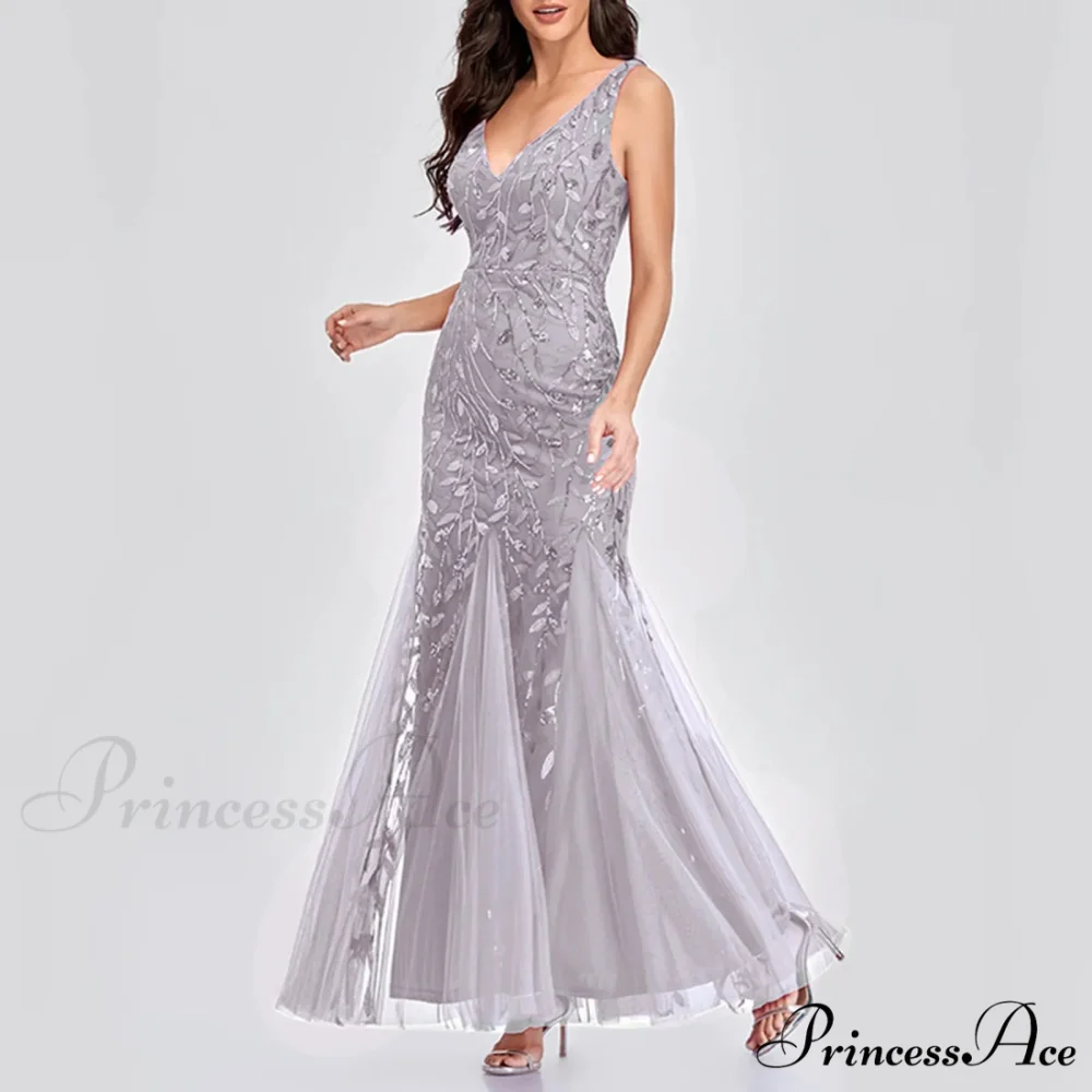 New Square-Collar Sequined Long-Sleeve Ruffle Hem Bodycon Evening Party Vestidos Dress - Image 2