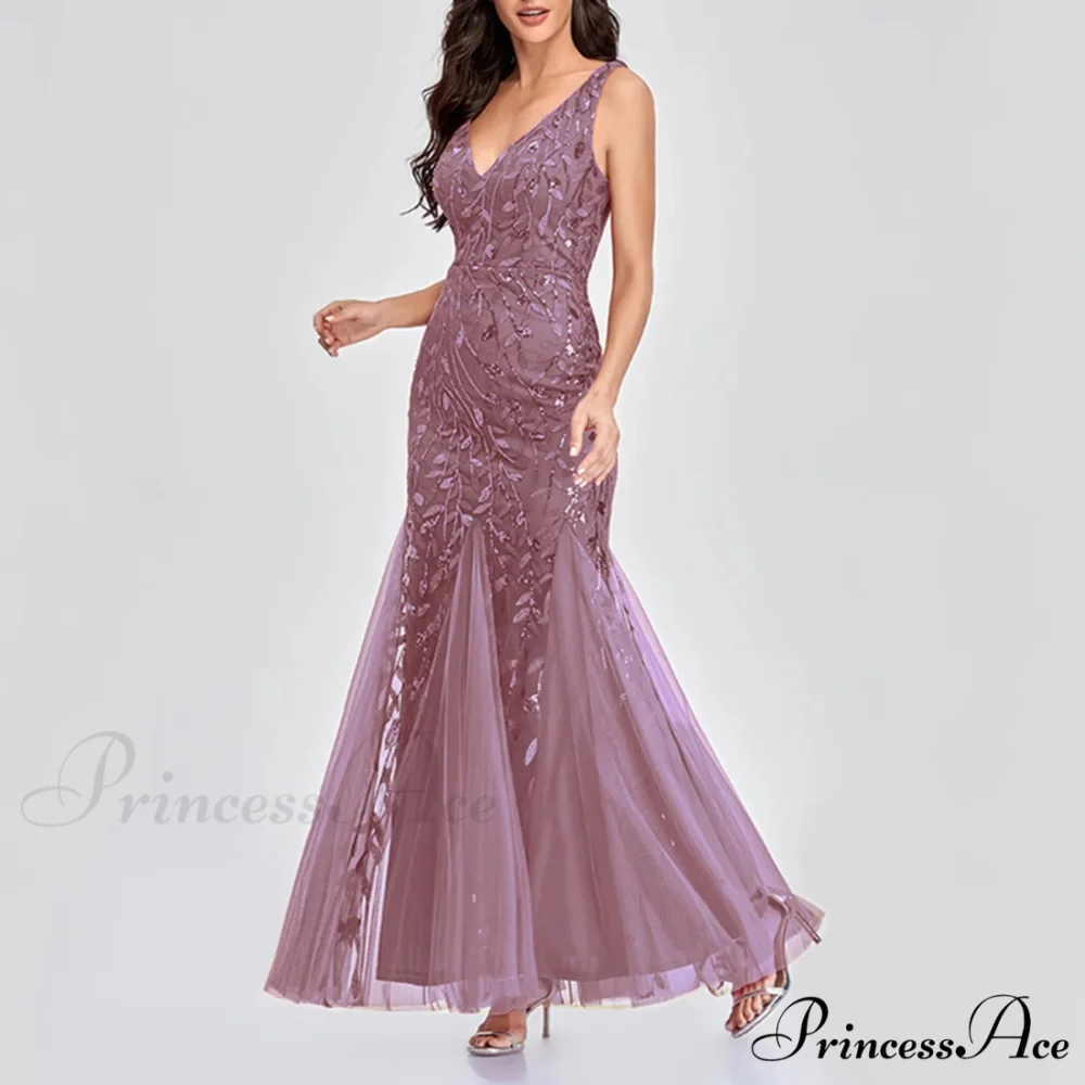 New Square-Collar Sequined Long-Sleeve Ruffle Hem Bodycon Evening Party Vestidos Dress - Image 3