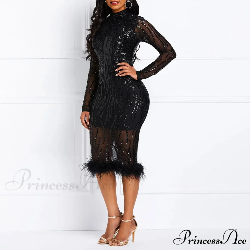 Elegant Luxury Vintage Floral Embroidered Mesh Patchwork O-Neck Dress - Image 2