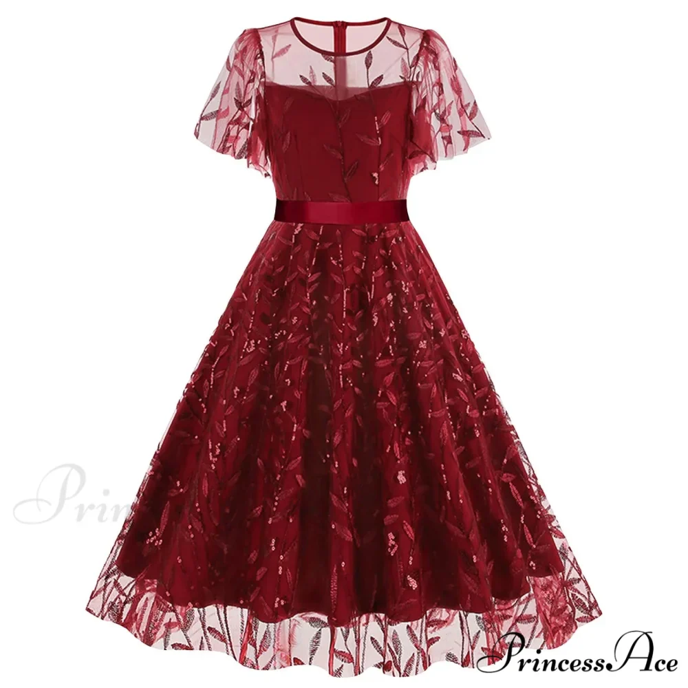 Luxury Deep V-Neck High-Waisted Lace-Up Formal Cocktail Evening Dress - Image 5
