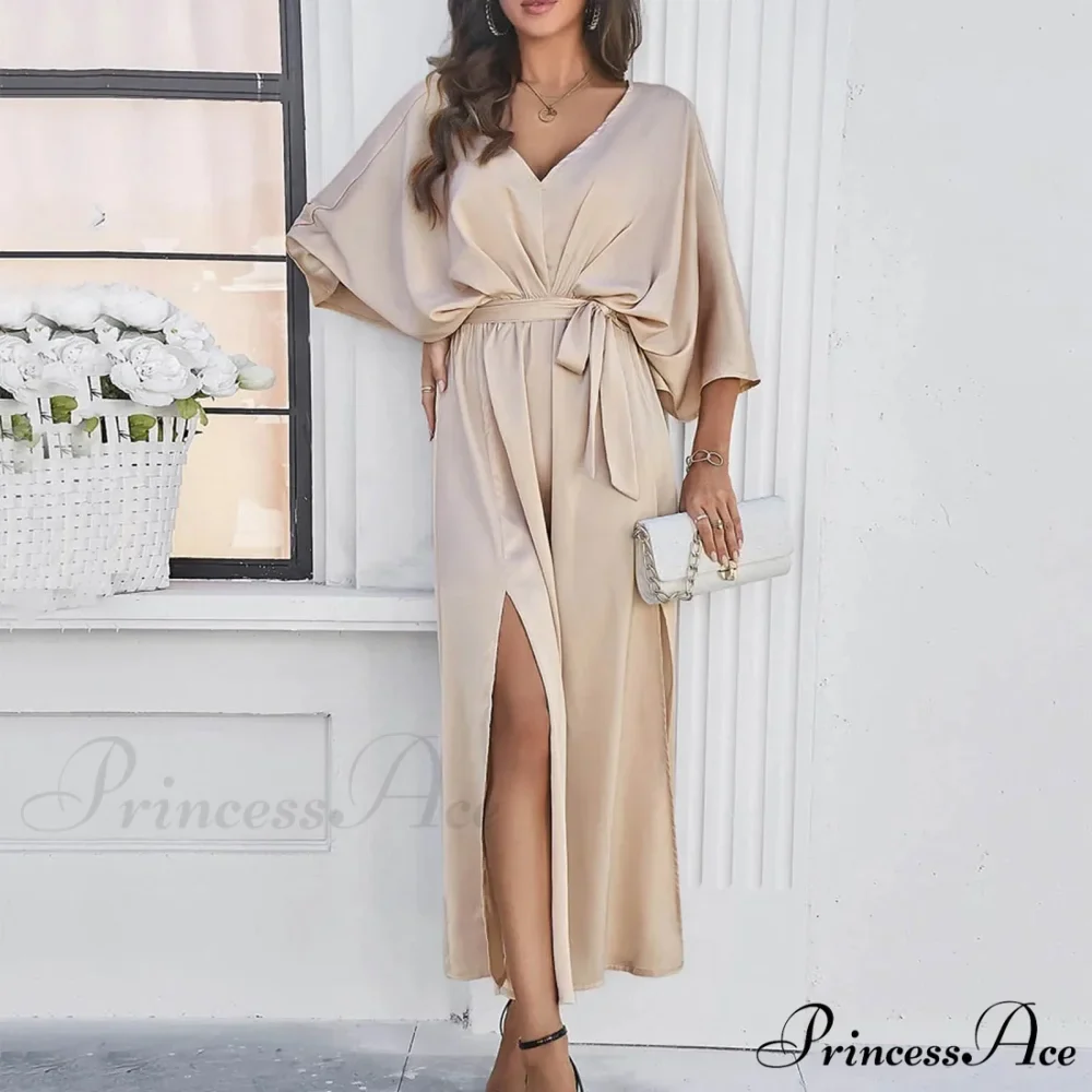 Autumn Winter Elegant Velvet Maxi Long Sleeve Pleated High Waist Female Casual Slim Fit Long Dress - Image 3
