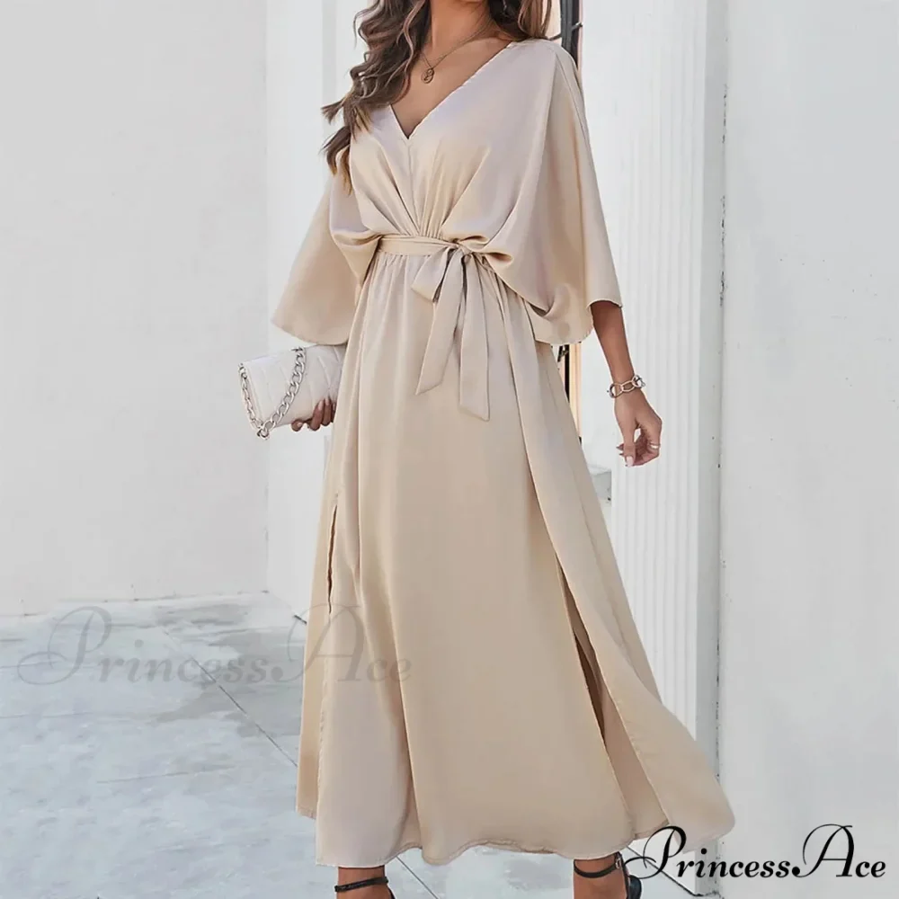 Autumn Winter Elegant Velvet Maxi Long Sleeve Pleated High Waist Female Casual Slim Fit Long Dress - Image 4