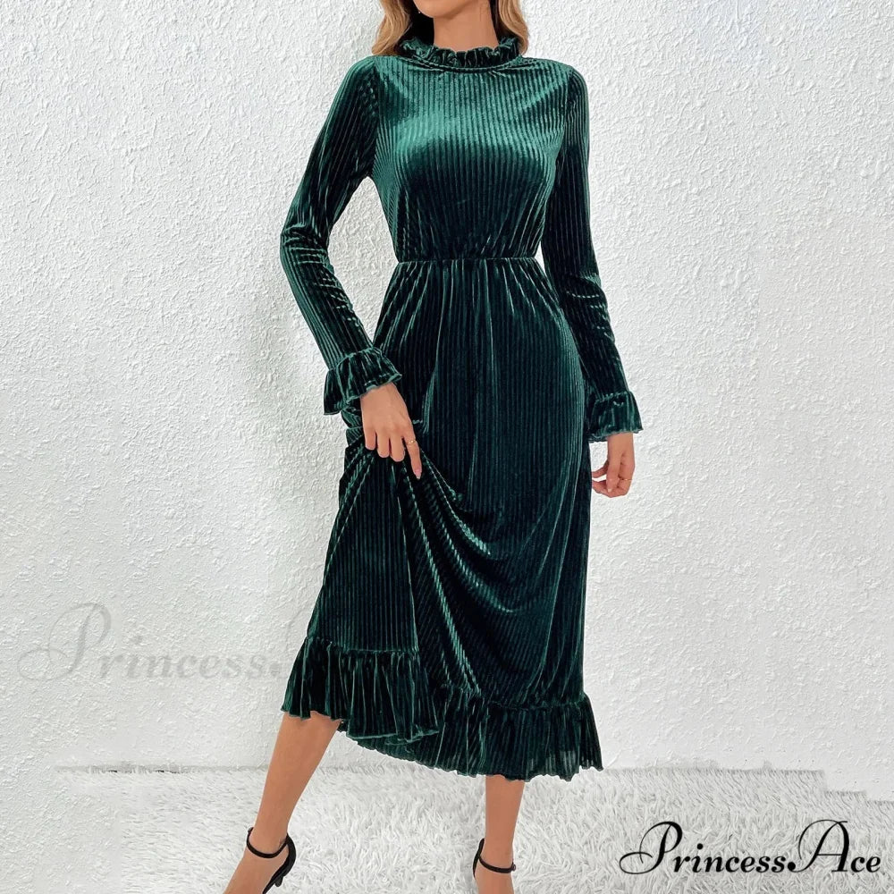 Halter Tassel Sequin Split Party V Neck Backless Cocktail Gown Prom Sexy Women's Maxi Floor Length Dress - Image 3