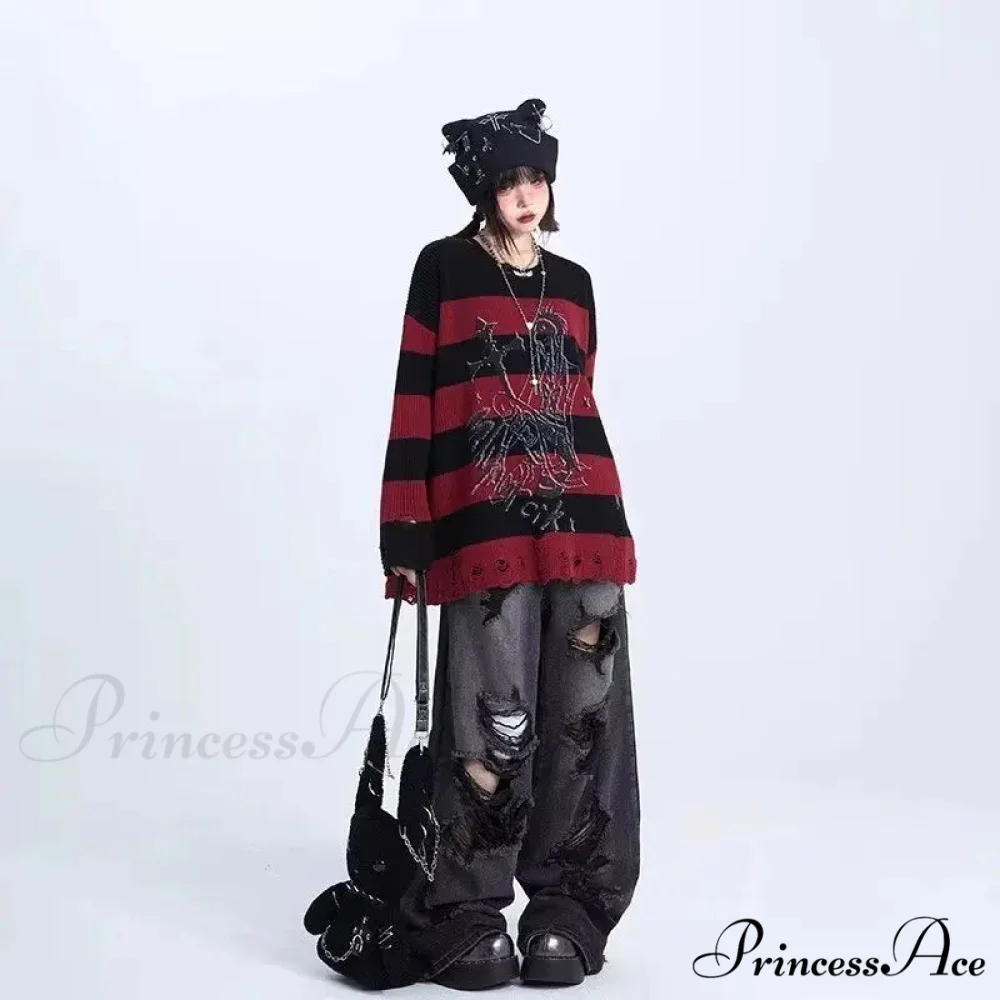 High-end Floor Length Trendy Brand Fashion Jean - Image 2