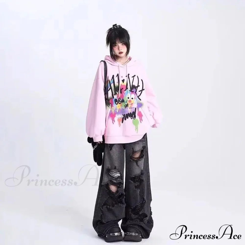 High-end Floor Length Trendy Brand Fashion Jean - Image 3