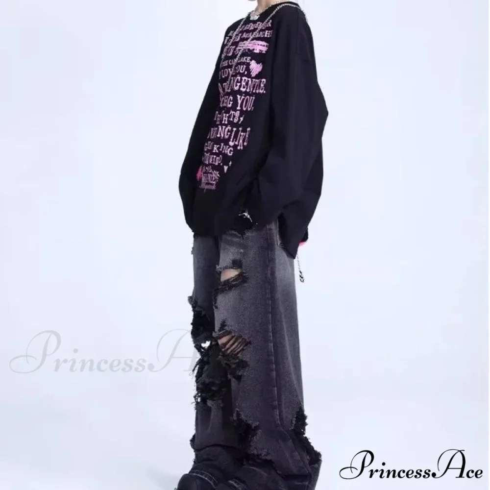 High-end Floor Length Trendy Brand Fashion Jean - Image 5