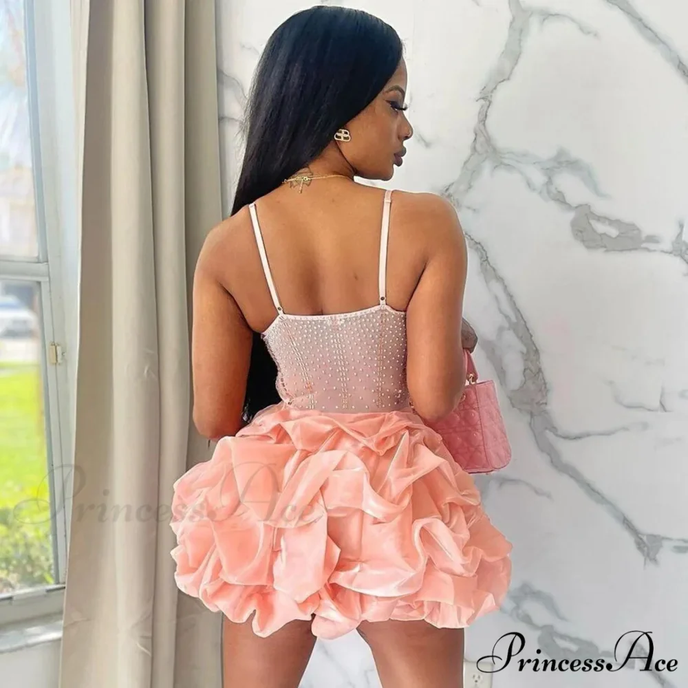 Heavy Embellished Rhinestone Sexy Spaghetti Strap Party Dress - Image 4