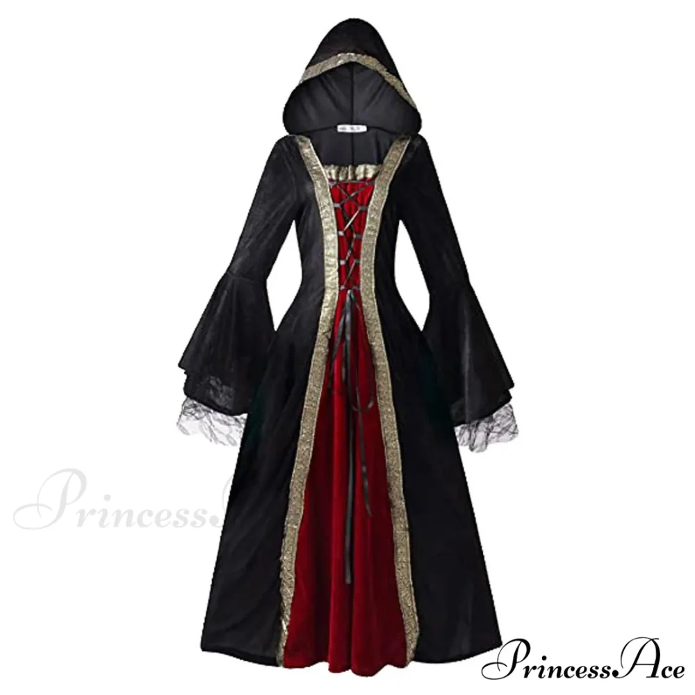 Velvet Medieval Victorian Cosplay Retro Gown Fancy Long Dress - Image 2