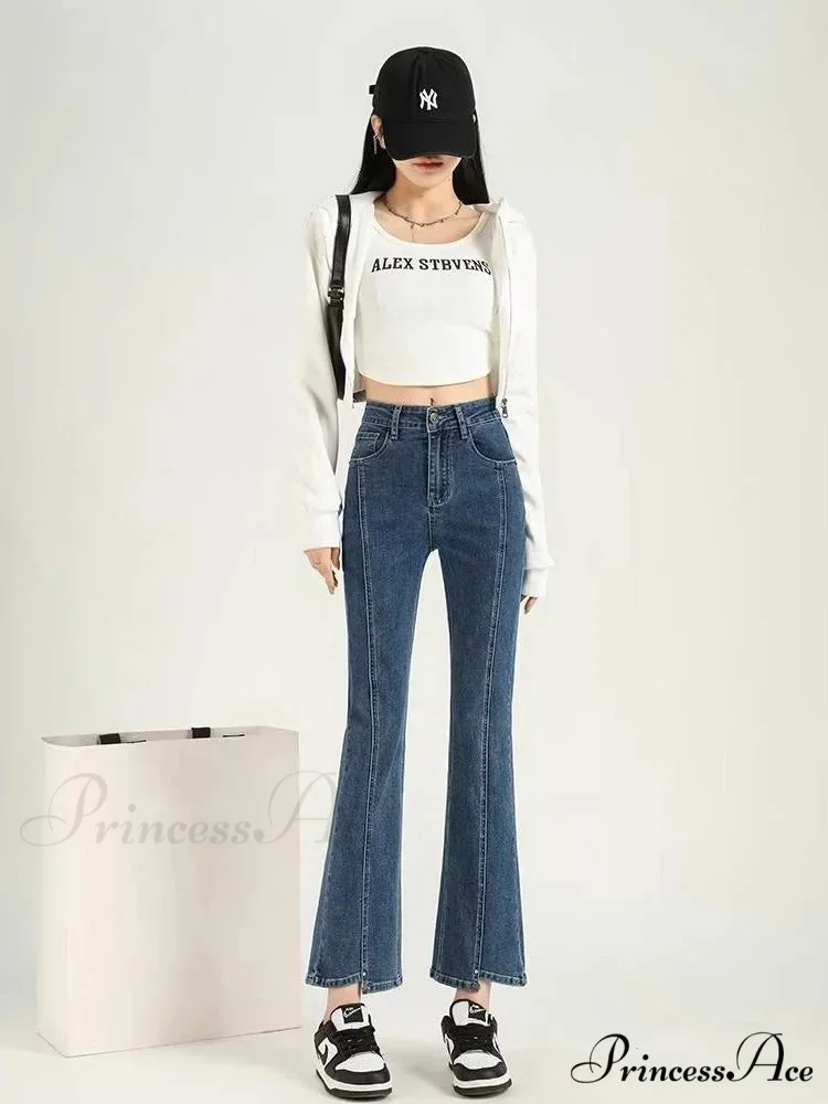 Teenagers Y2k Flare Fashion Autumn Baggy Vintage Harajuku Jean - Image 2