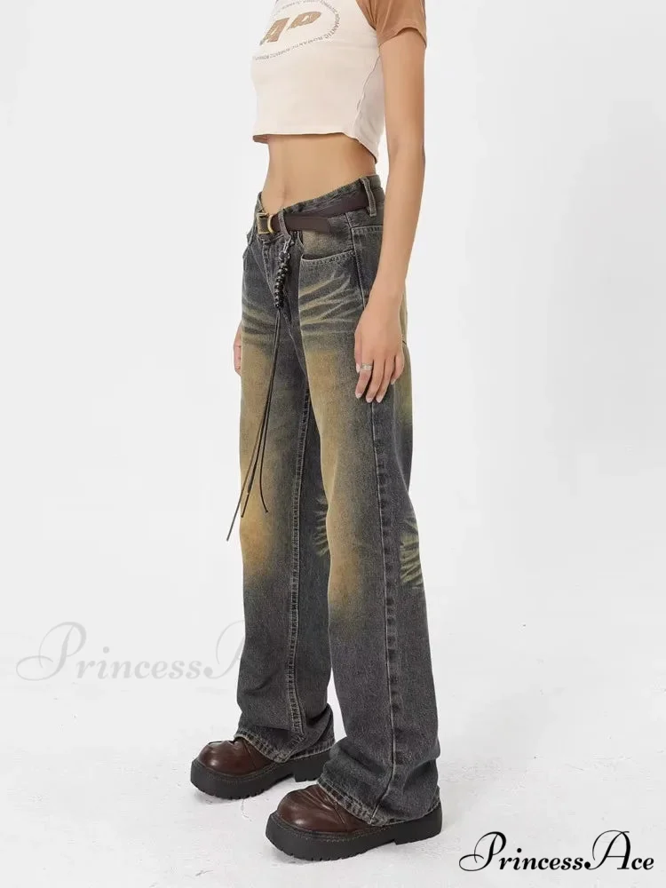 Wash Made Old Blue Micro Flared Retro Trendy Jean - Image 3