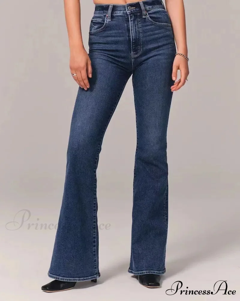 Stretch High Waist Slimming Skinny Flare Women's Casual Fashion Slim fit Small Summer 2024 New Jean - Image 2