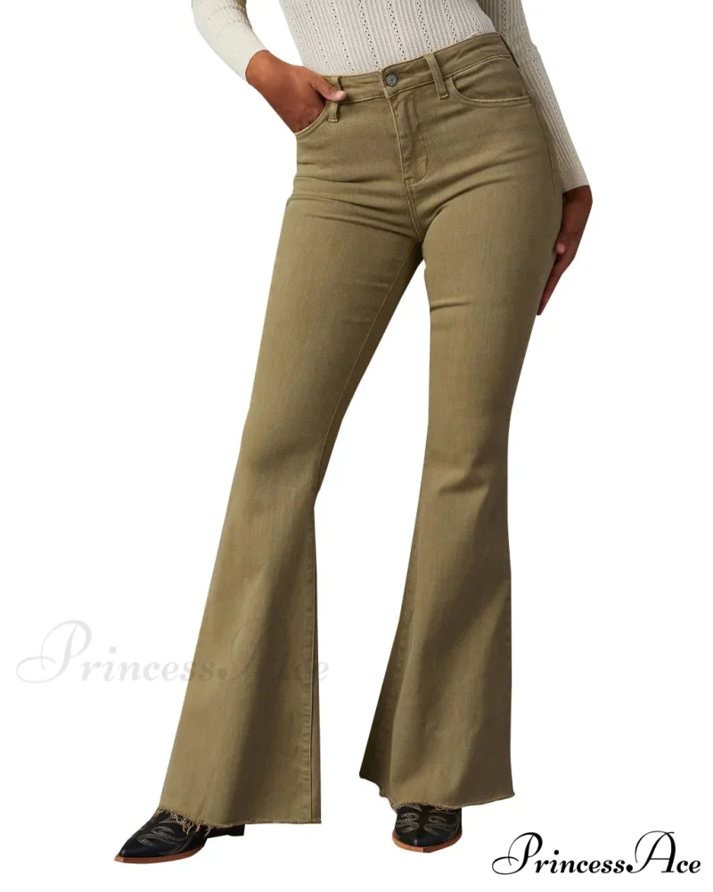 2024 Fashion Flare Women Streetwear 90s Vintage Wide Leg Denim Pantalones Mujer Pantalon Femme Camel Clothes Jean - Image 3