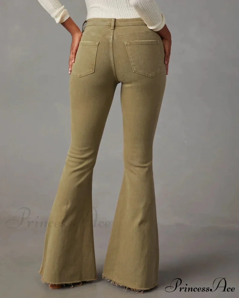 2024 Fashion Flare Women Streetwear 90s Vintage Wide Leg Denim Pantalones Mujer Pantalon Femme Camel Clothes Jean - Image 4