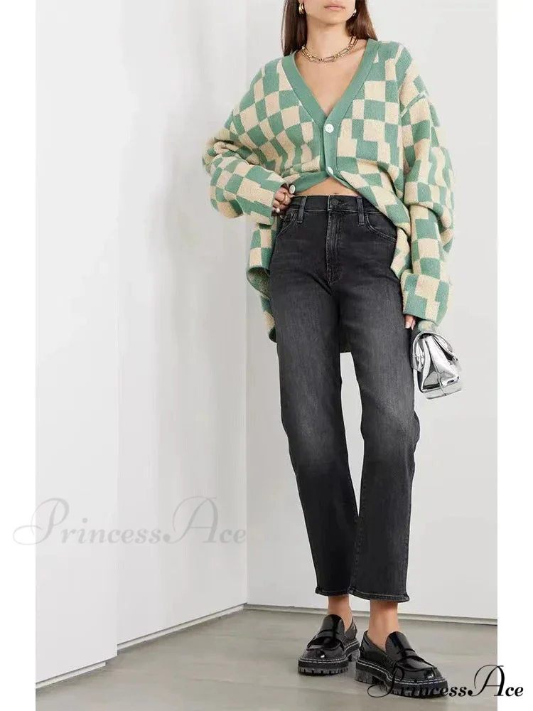 High Quality MO Zipper Women's Straight High Waist Fashion Female Ankle-length Denim 2024 Fall Winter Jean - Image 8