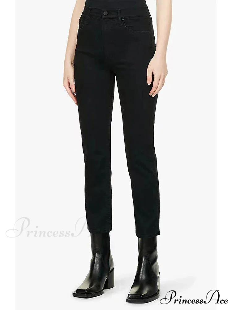High Quality Stretch Women straight denim casual fashion ankle-length 2024 Fall Winter new Jean - Image 3