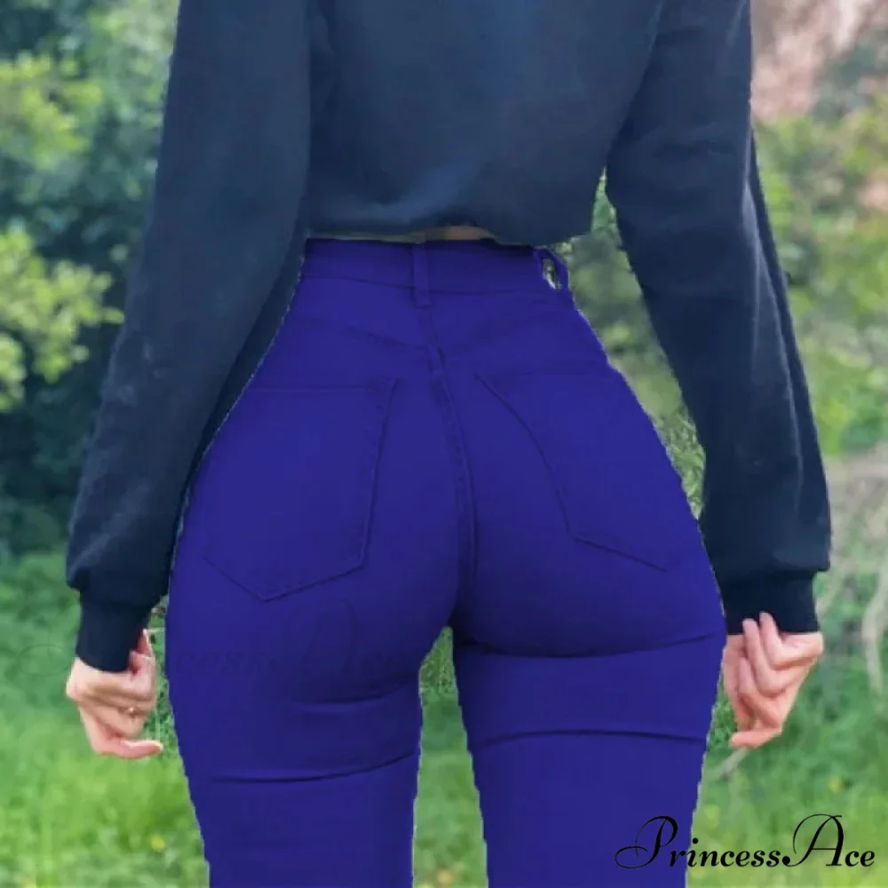 Plus Size Skinny Women's Stretch High Waisted Sexy Pencil Fashion Streetwears Elastici Slim Casual Denim Jean - Image 8