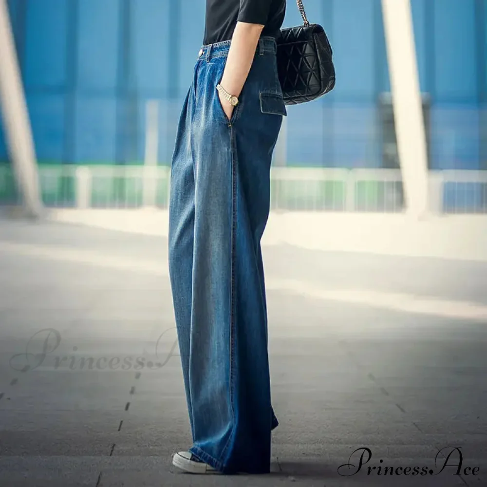 85kg Oversize High Waist Denim Baggy Wide Leg Wash Mother Spring Korean Vintage Straight Streetwear Jean - Image 2