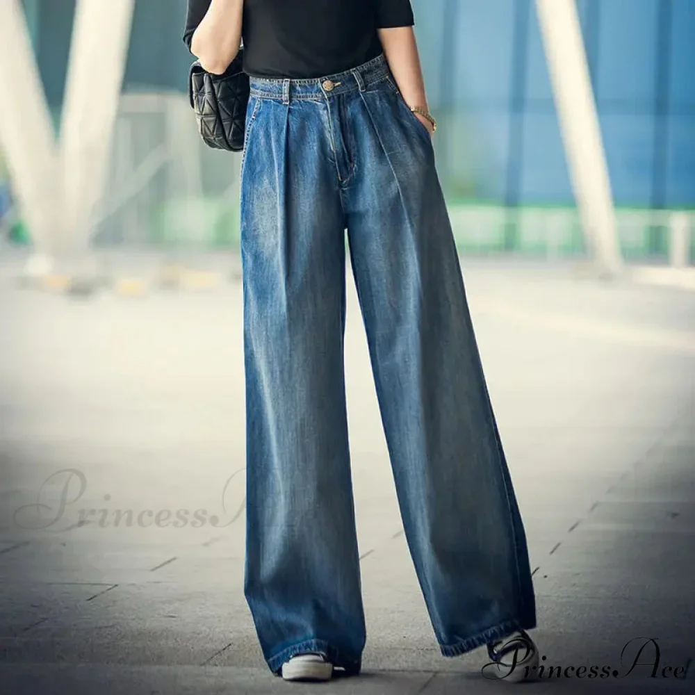 85kg Oversize High Waist Denim Baggy Wide Leg Wash Mother Spring Korean Vintage Straight Streetwear Jean - Image 3