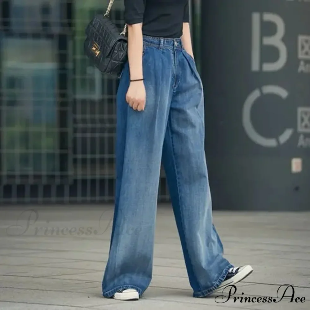 85kg Oversize High Waist Denim Baggy Wide Leg Wash Mother Spring Korean Vintage Straight Streetwear Jean - Image 4