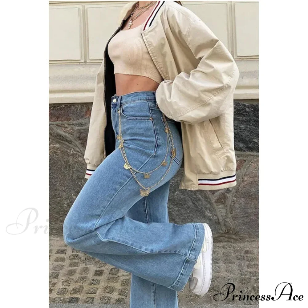 Casual Women's Flare High Waisted for Woman Streetwear Flared Denim 2024 Spring Summer Jean - Image 4