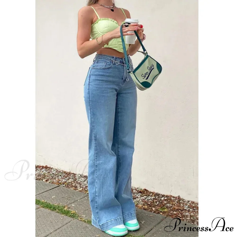 Casual Women's Flare High Waisted for Woman Streetwear Flared Denim 2024 Spring Summer Jean - Image 5