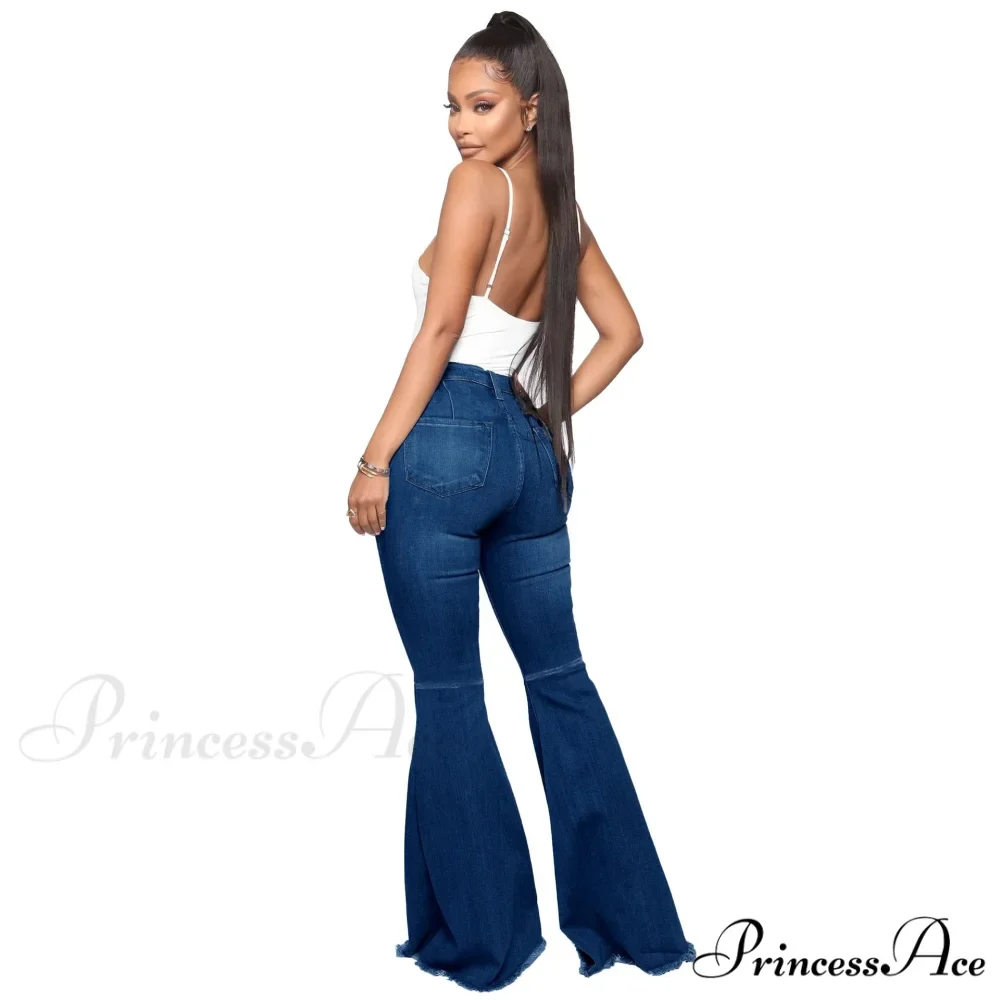 Stretch Slim Flare for Women Pink Bell Bottom 2024 High Waist Skinny Boot-cut Denim Woman Jean - Image 4