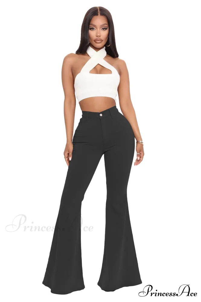 Stretch Slim Flare for Women Pink Bell Bottom 2024 High Waist Skinny Boot-cut Denim Woman Jean - Image 7