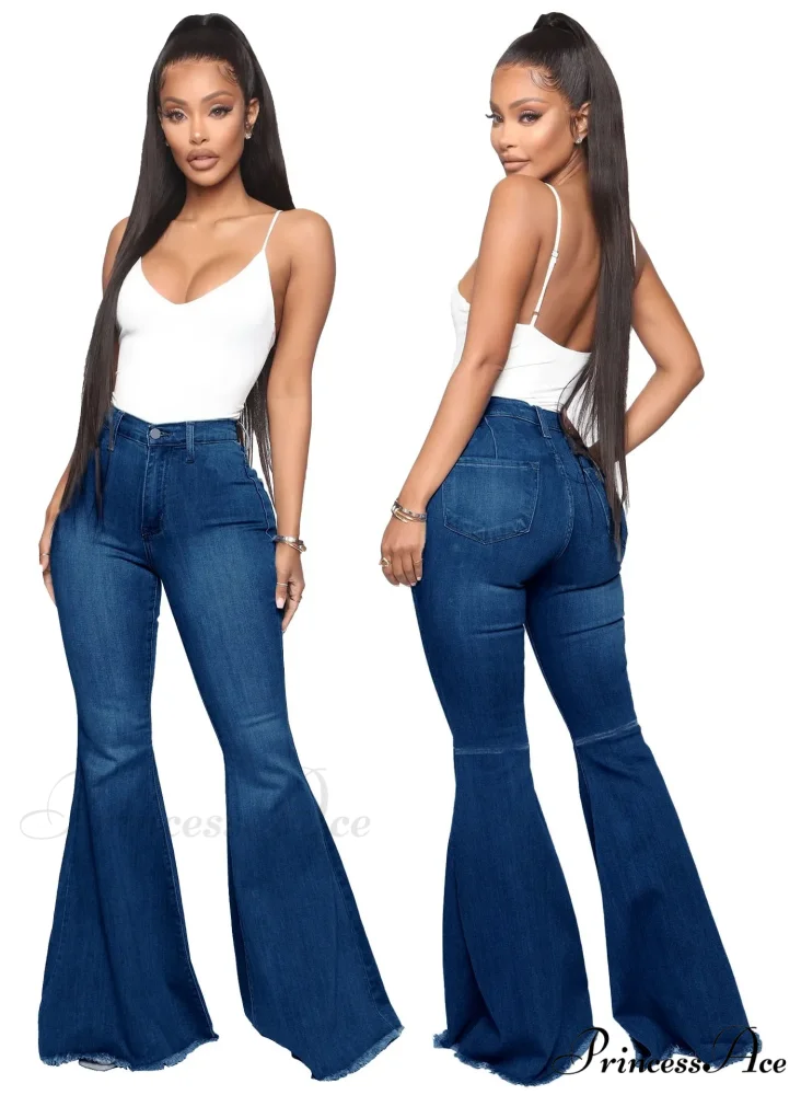Stretch Slim Flare for Women Pink Bell Bottom 2024 High Waist Skinny Boot-cut Denim Woman Jean - Image 8