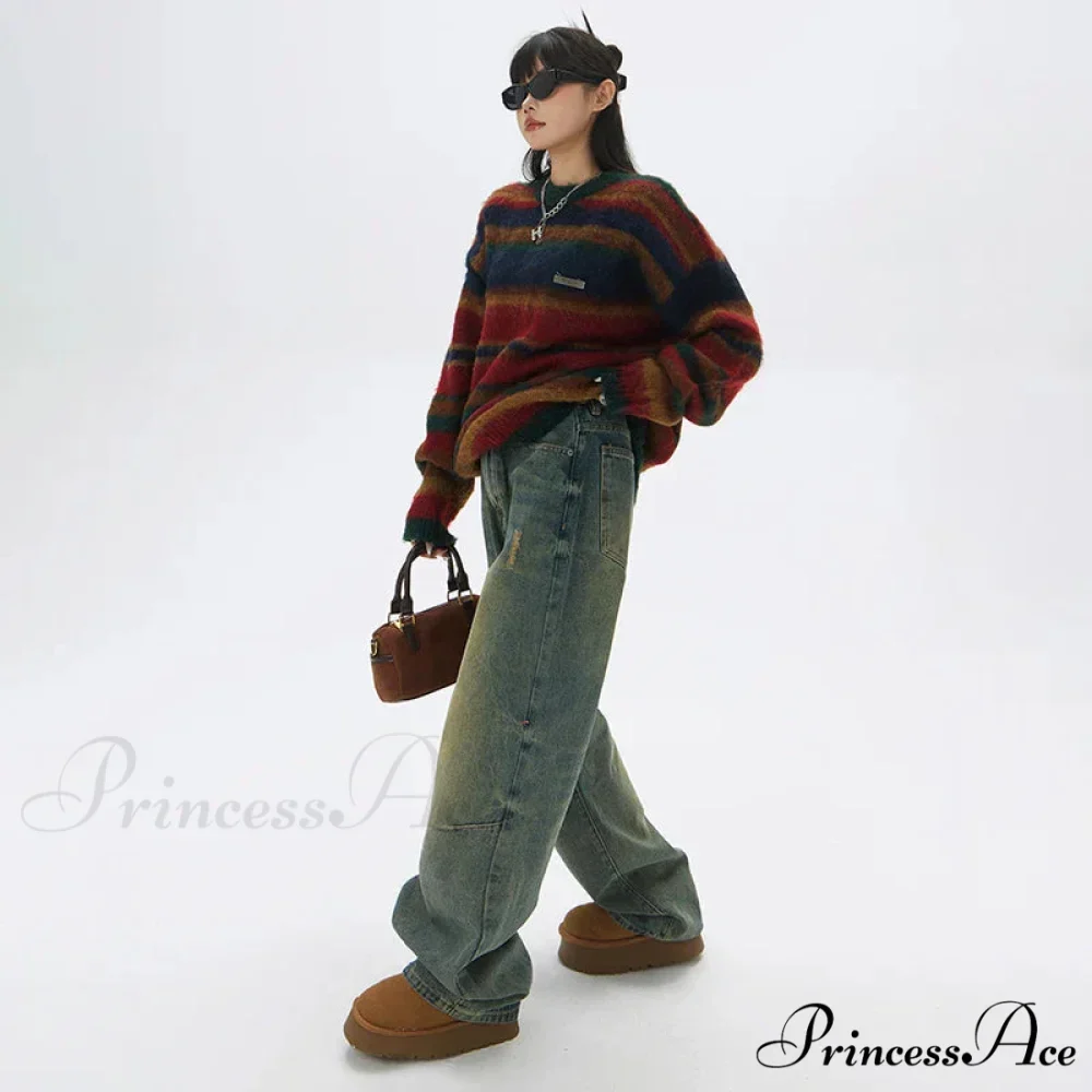 Wide Y2k Vintage Baggy Distressed Streetwear Denim Jean - Image 3