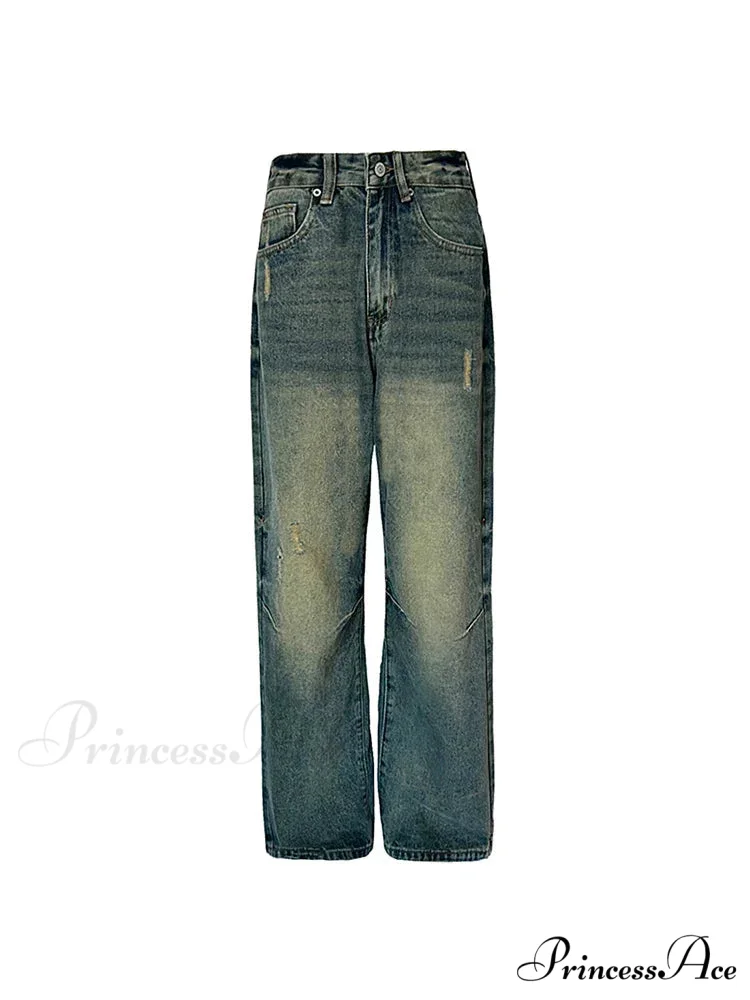 Wide Y2k Vintage Baggy Distressed Streetwear Denim Jean - Image 5