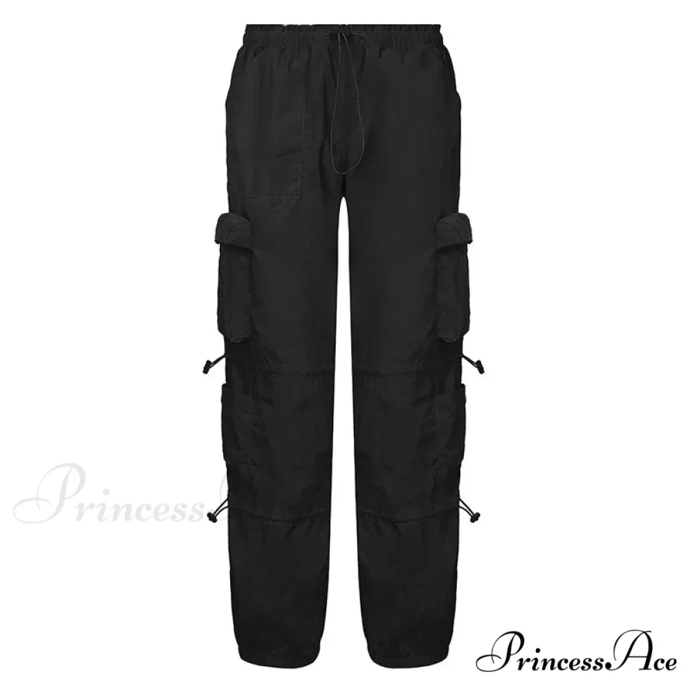 Vintage Cargo Baggy Streetwear Pockets Wide Leg Low Waist Casual Loose Y2k Denim Jean - Image 7