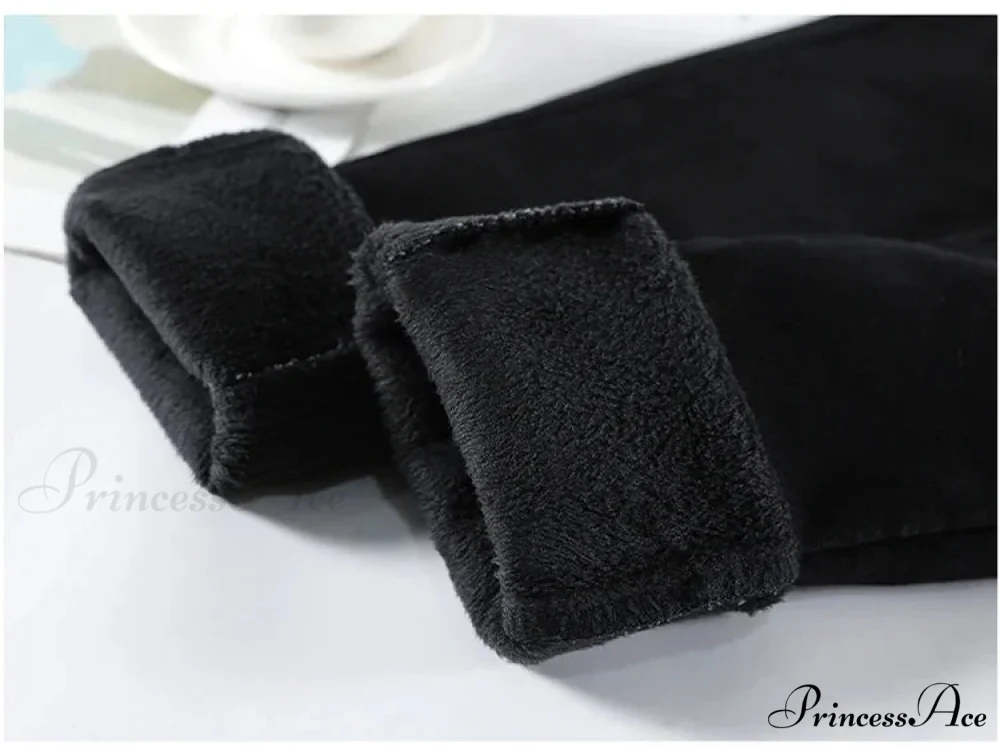 Winter Women Thick Velvet High Waist Skinny Casual Lady Denim Pencil Pants Plus Size Fleece Warm Slim Fit Stretch Trousers Jean - Image 2