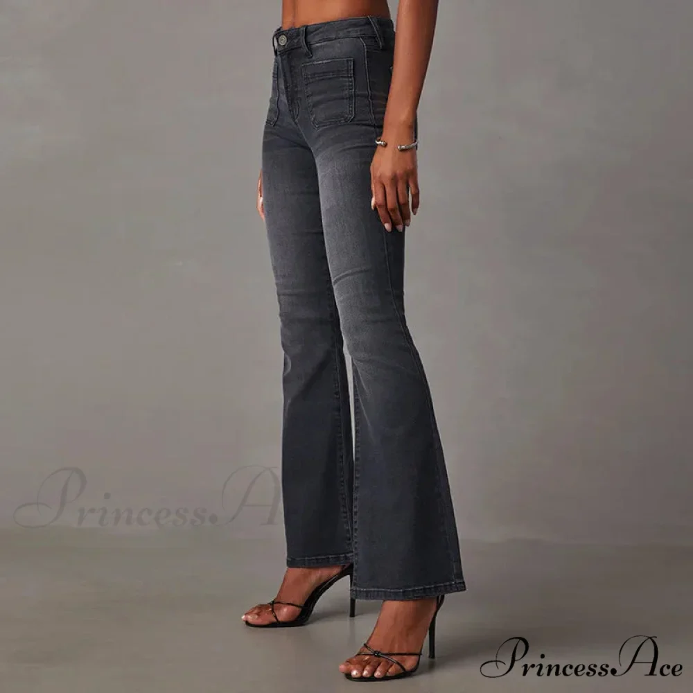 2024 High Stretch Flare Women Boot Cut Fashion Slim Denim Flare Pants Autumn Winter Casual Ladies Trousers S-2XL Jean - Image 2