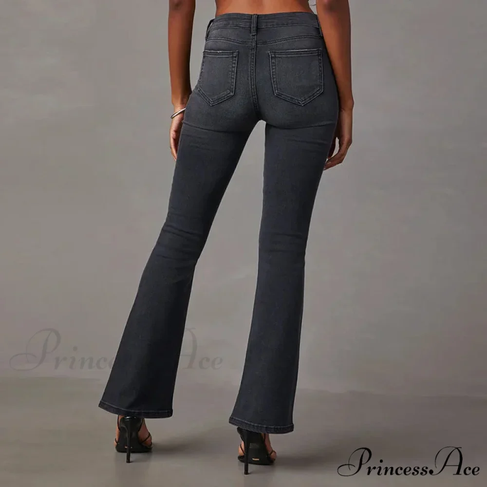 2024 High Stretch Flare Women Boot Cut Fashion Slim Denim Flare Pants Autumn Winter Casual Ladies Trousers S-2XL Jean - Image 3
