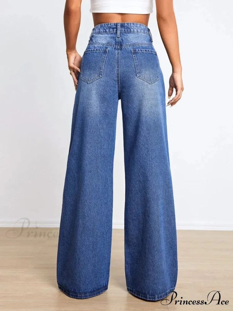 New Loose Ripped Fashion High Waist Wide Leg Casual Y2K Jean - Image 2