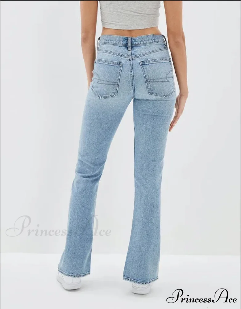 2024 New Slit Slim Flare Women's High Waist Fashion Flared Pants Streetwear Jean - Image 2