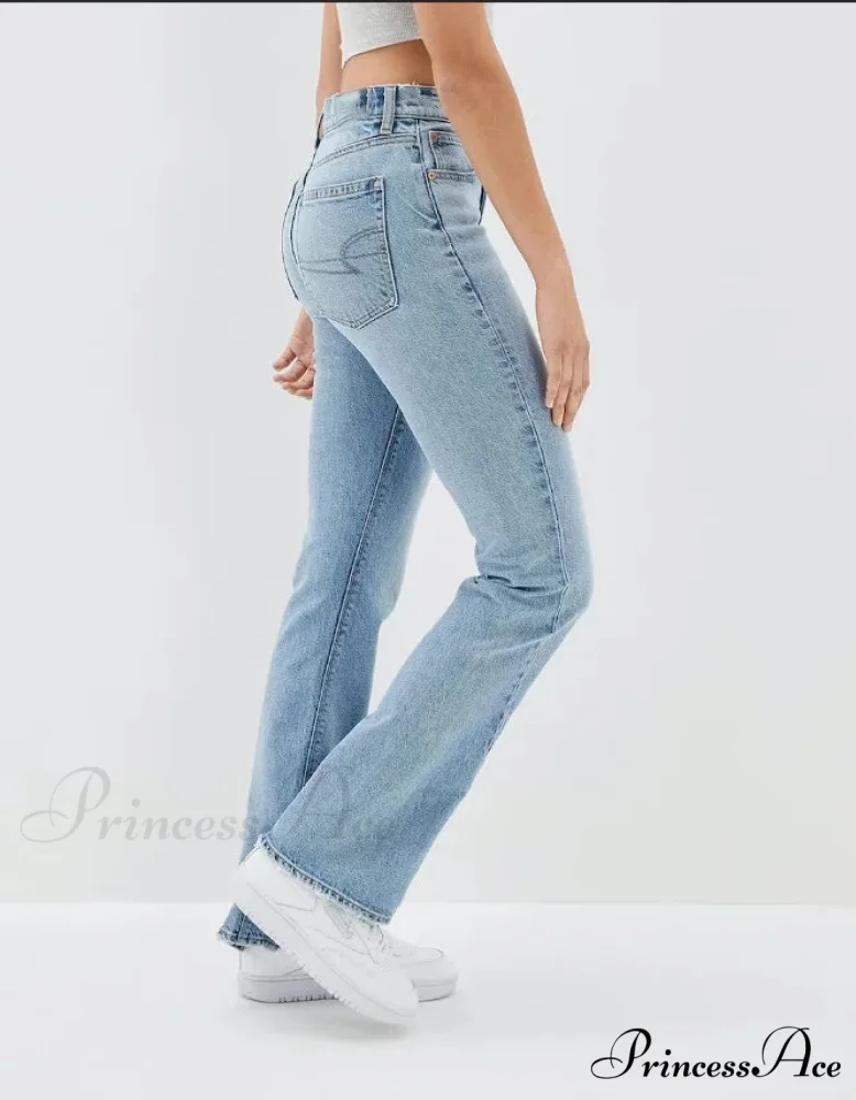 2024 New Slit Slim Flare Women's High Waist Fashion Flared Pants Streetwear Jean - Image 4