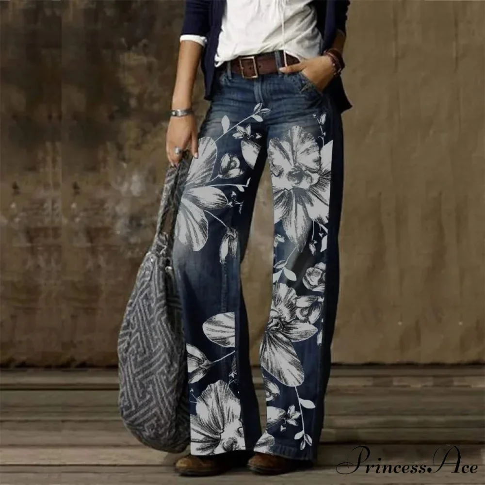Vintage Style Loose Wide Leg Harajuku Streetwear Straight Denim Fashionable Jean - Image 4