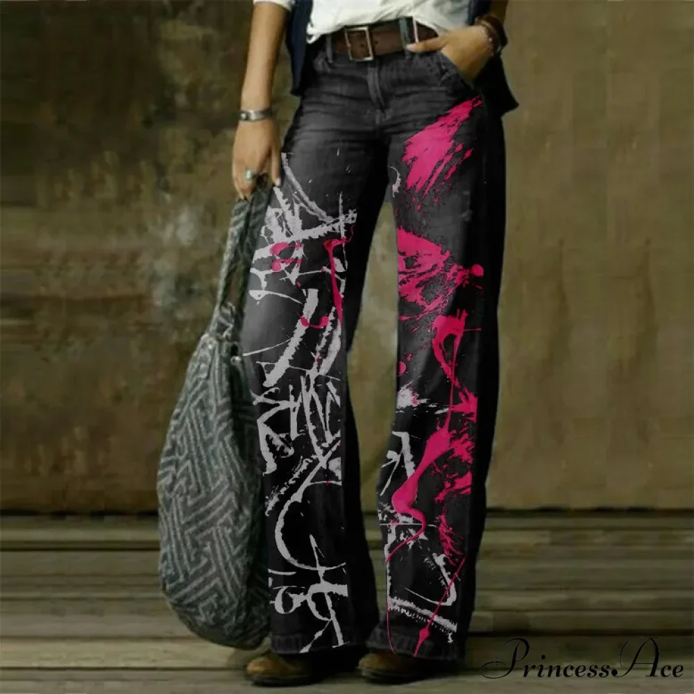 Vintage Style Loose Wide Leg Harajuku Streetwear Straight Denim Fashionable Jean - Image 7