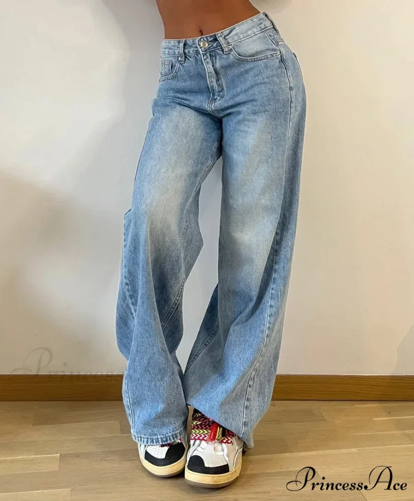 Baggy Straight Autumn Y2k Korean Fashion Streetwear High Waist Casual Denim Fashionable Jean - Image 3