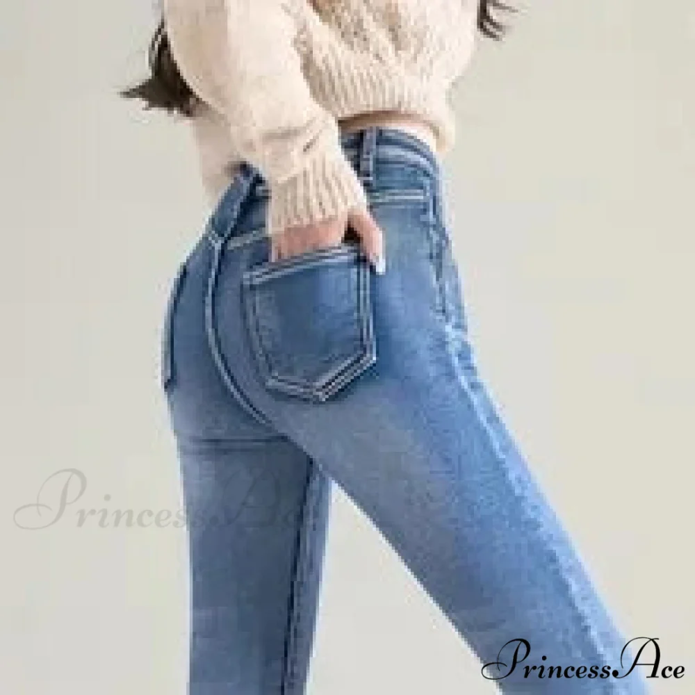 Quality Stretch Skinny Slim Fit Y2K Ripped Tight Denim Jean - Image 2