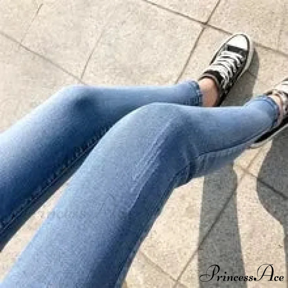 Quality Stretch Skinny Slim Fit Y2K Ripped Tight Denim Jean - Image 5