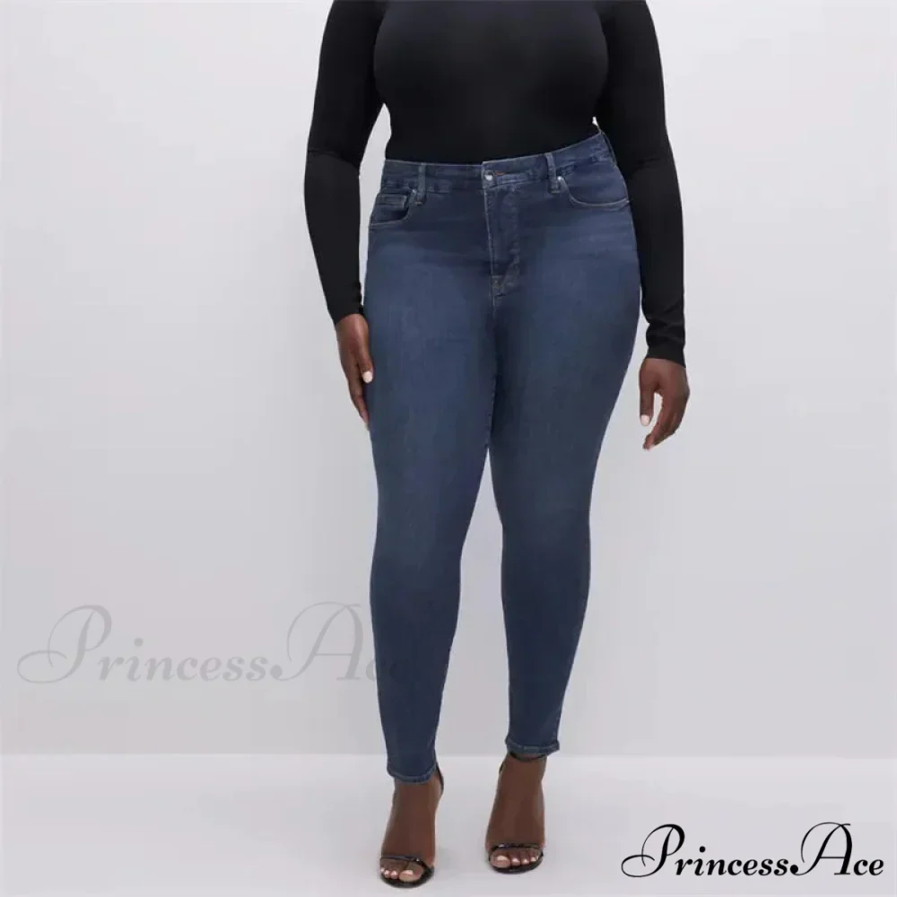 High Stretchy Skinny Full Length Plus Size Curvy Fitting Fashionable Pencil Jean - Image 2