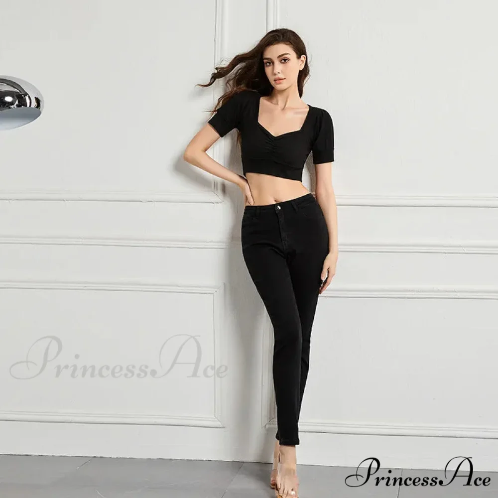 Elastic Slim High Waist Small Feet Casual Autumn Winter Jean - Image 7