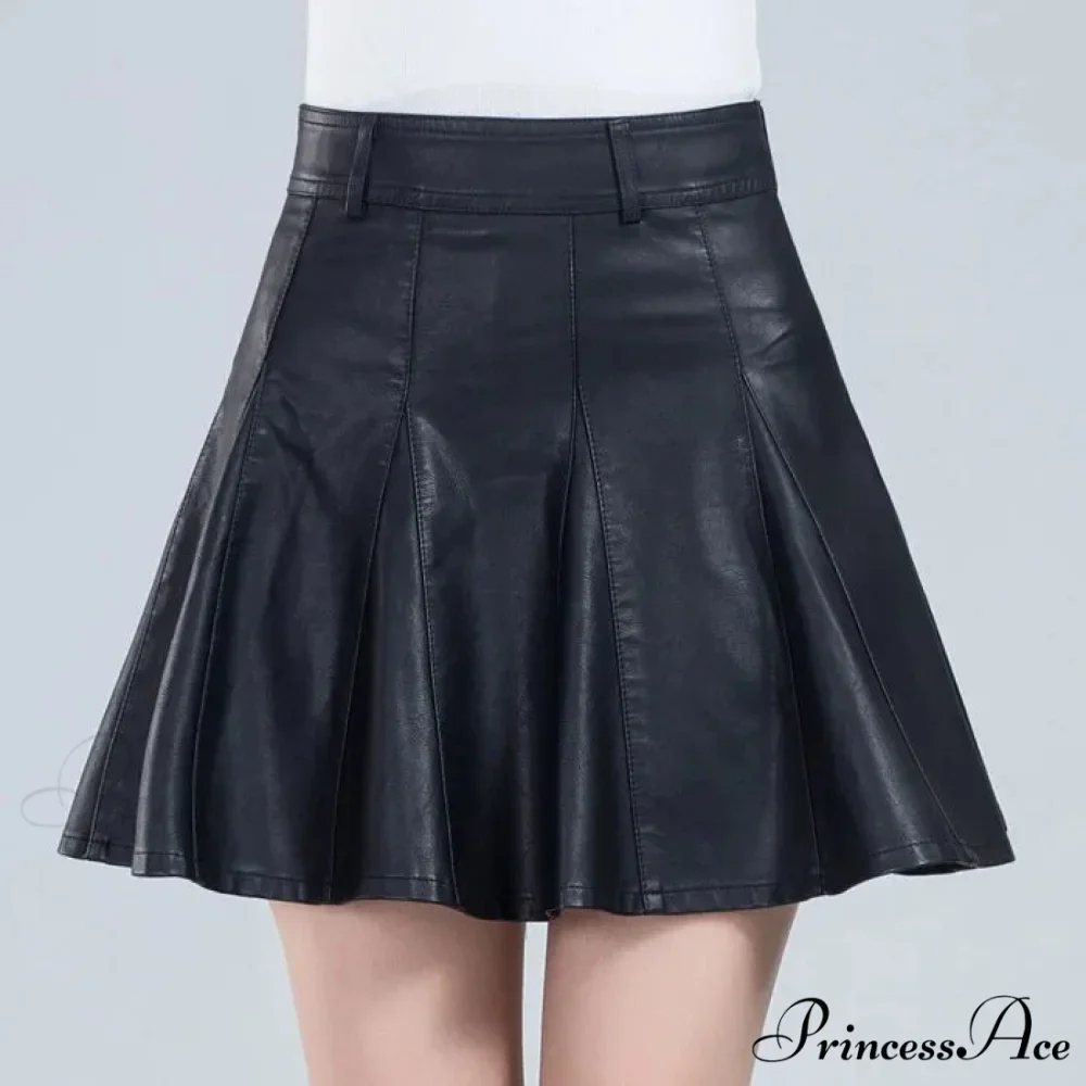 Elegant Plus Size New Fashion Korean Genuine Real Leather High Waist Sexy Skirt - Image 7