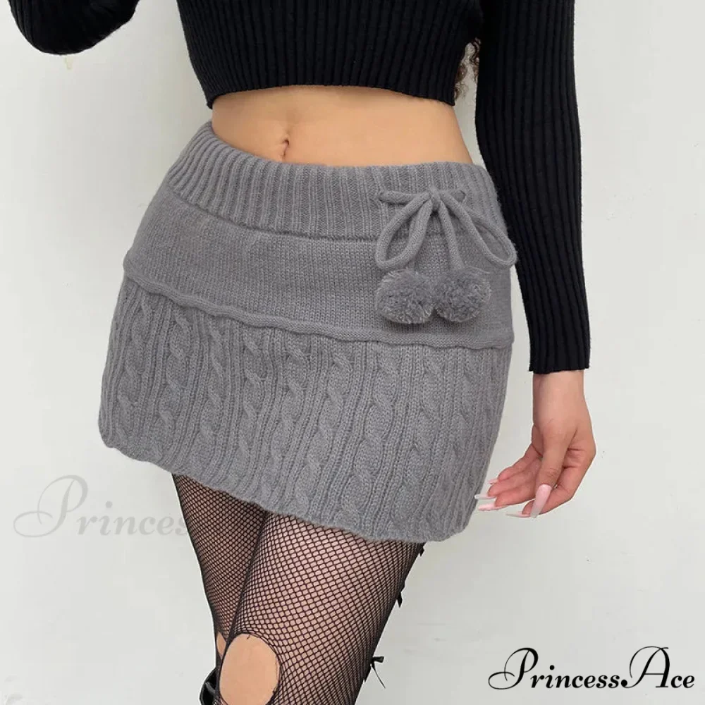 Autumn Winter Fashion Twist Wool Woven Age-Reducing Commuter Decorated Skirt - Image 4