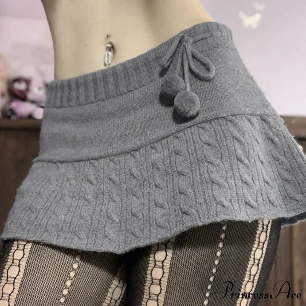 Autumn Winter Fashion Twist Wool Woven Age-Reducing Commuter Decorated Skirt - Image 5
