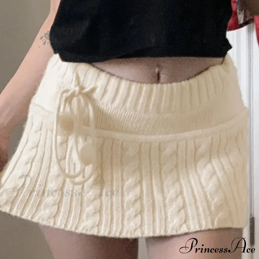 Autumn Winter Fashion Twist Wool Woven Age-Reducing Commuter Decorated Skirt - Image 7